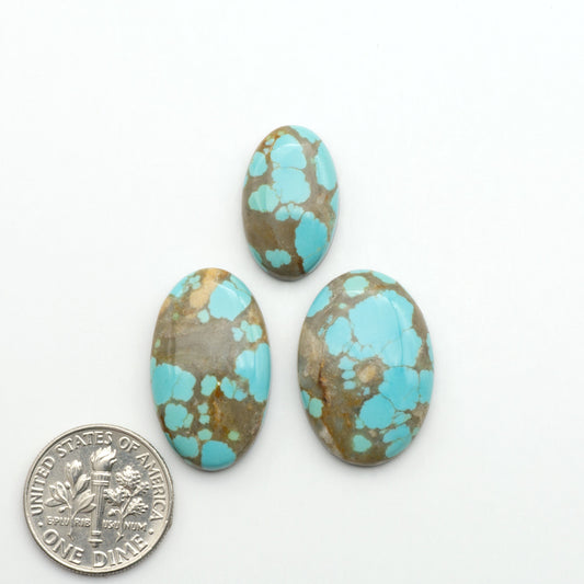 Number 8 Turquoise Cabochons have been selected for their quality and unique appearance. Don't miss the chance to add a one-of-a-kind piece to your collection.