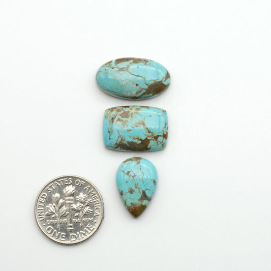 Number 8 Turquoise Cabochons have been selected for their quality and unique appearance. Don't miss the chance to add a one-of-a-kind piece to your collection.