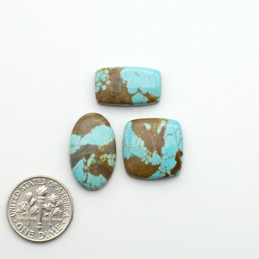 Number 8 Turquoise Cabochons have been selected for their quality and unique appearance. Don't miss the chance to add a one-of-a-kind piece to your collection.