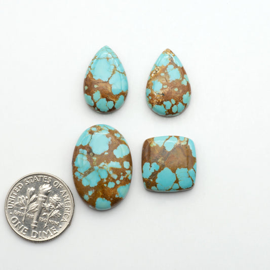 Number 8 Turquoise Cabochons have been selected for their quality and unique appearance. Don't miss the chance to add a one-of-a-kind piece to your collection.