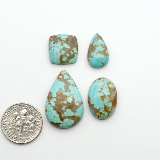 Number 8 Turquoise Cabochons have been selected for their quality and unique appearance. Don't miss the chance to add a one-of-a-kind piece to your collection.