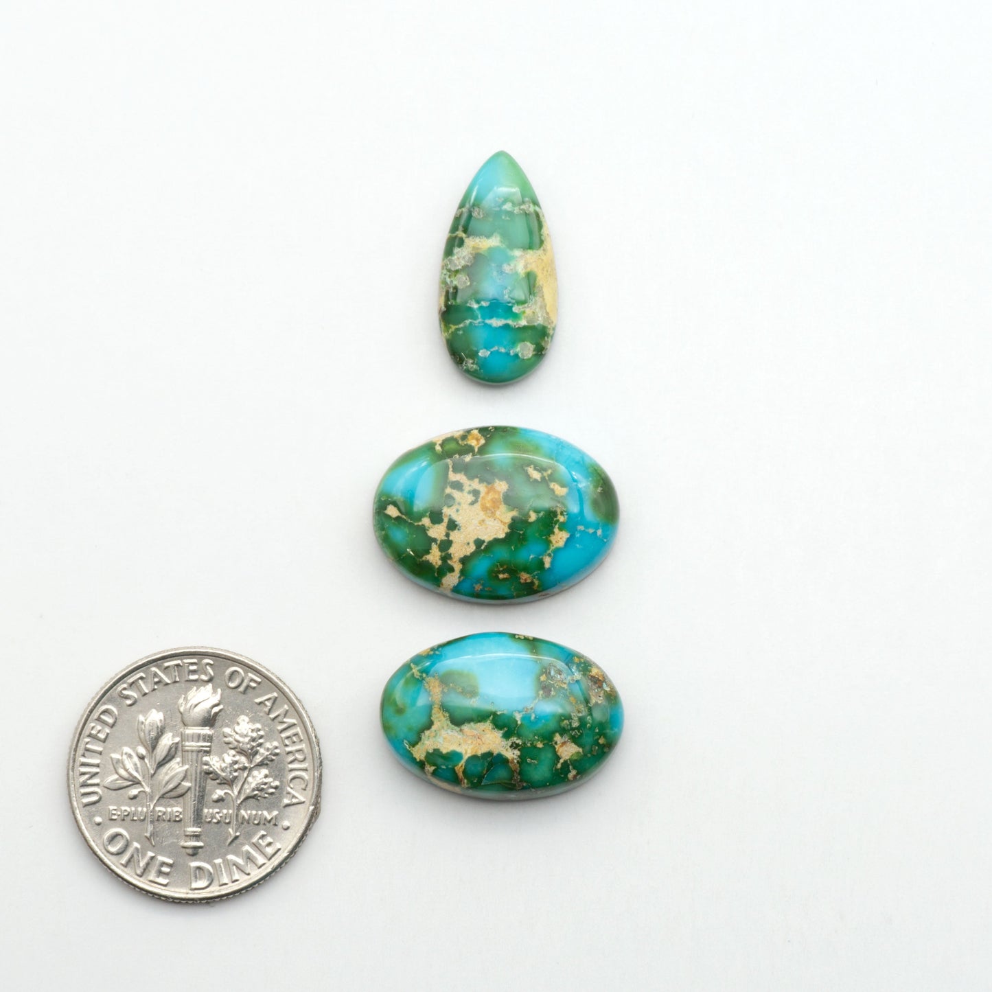 Sonoran Mountain Turquoise showcases a stunning blend of blue and green hues and natural patterns that make it a must-have for any jewelry collection.