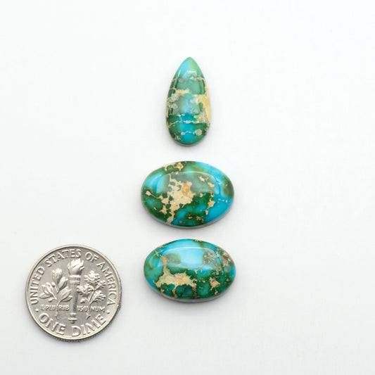 Sonoran Mountain Turquoise showcases a stunning blend of blue and green hues and natural patterns that make it a must-have for any jewelry collection.