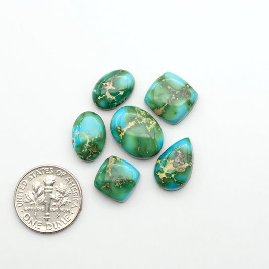 Sonoran Mountain Turquoise showcases a stunning blend of blue and green hues and natural patterns that make it a must-have for any jewelry collection.
