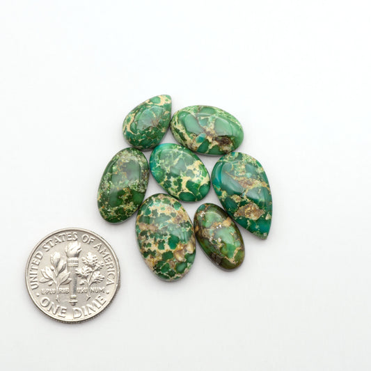 Sonoran Mountain Turquoise showcases a stunning blend of blue and green hues and natural patterns that make it a must-have for any jewelry collection.