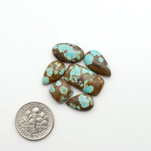 Number 8 Turquoise Cabochons have been selected for their quality and unique appearance. Don't miss the chance to add a one-of-a-kind piece to your collection.