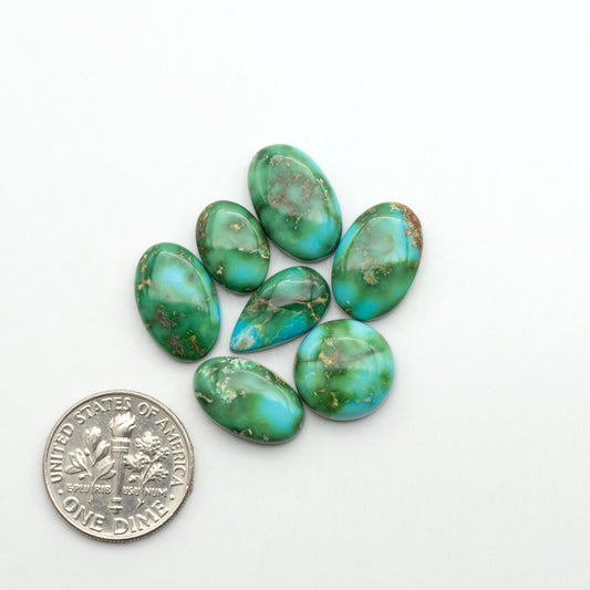 Sonoran Mountain Turquoise showcases a stunning blend of blue and green hues and natural patterns that make it a must-have for any jewelry collection.