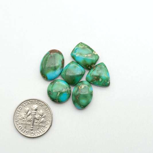Sonoran Mountain Turquoise showcases a stunning blend of blue and green hues and natural patterns that make it a must-have for any jewelry collection.