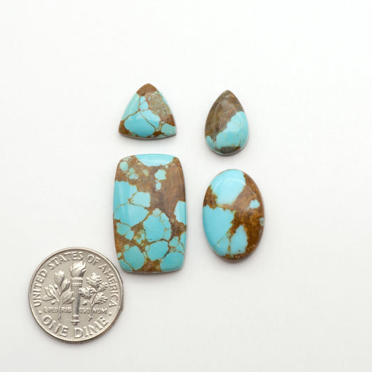 Number 8 Turquoise Cabochons have been selected for their quality and unique appearance. Don't miss the chance to add a one-of-a-kind piece to your collection.