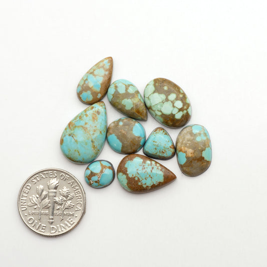 Number 8 Turquoise Cabochons have been selected for their quality and unique appearance. Don't miss the chance to add a one-of-a-kind piece to your collection.