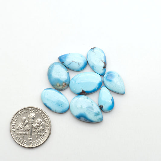 Discover the beauty of Natural Golden Hills Turquoise—prized for its icy blue tones, golden matrix, and exceptional quality. Ideal for artisan jewelry designs.
