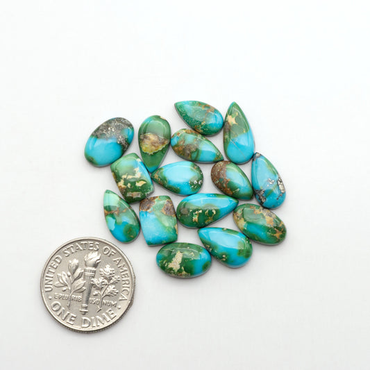 Sonoran Mountain Turquoise showcases a stunning blend of blue and green hues and natural patterns that make it a must-have for any jewelry collection.
