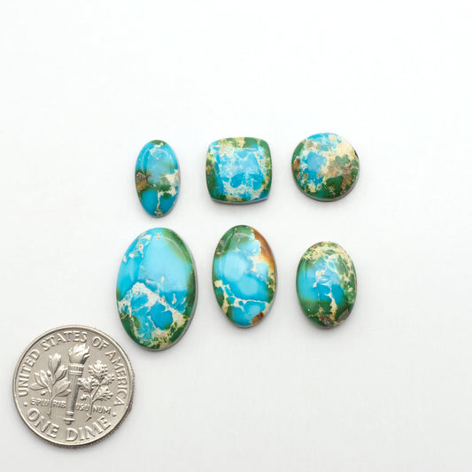 Sonoran Mountain Turquoise showcases a stunning blend of blue and green hues and natural patterns that make it a must-have for any jewelry collection.
