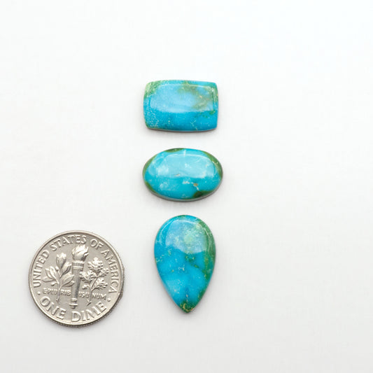 Sonoran Mountain Turquoise showcases a stunning blend of blue and green hues and natural patterns that make it a must-have for any jewelry collection.