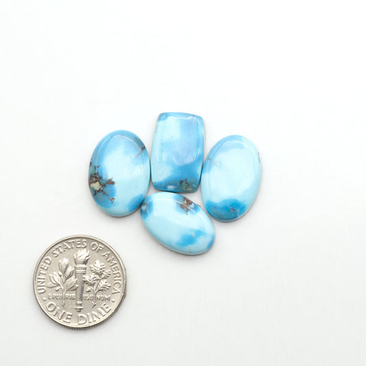 Discover the beauty of Natural Golden Hills Turquoise—prized for its icy blue tones, golden matrix, and exceptional quality. Ideal for artisan jewelry designs.