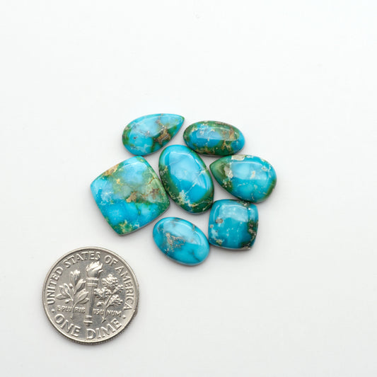 Sonoran Mountain Turquoise showcases a stunning blend of blue and green hues and natural patterns that make it a must-have for any jewelry collection