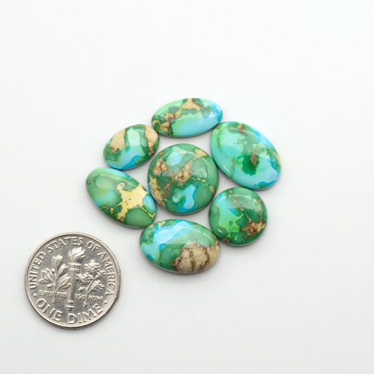 Sonoran Mountain Turquoise showcases a stunning blend of blue and green hues and natural patterns that make it a must-have for any jewelry collection