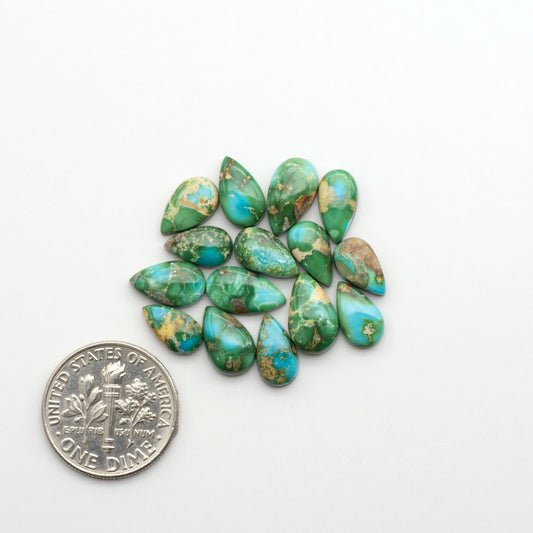 Sonoran Mountain Turquoise showcases a stunning blend of blue and green hues and natural patterns that make it a must-have for any jewelry collection
