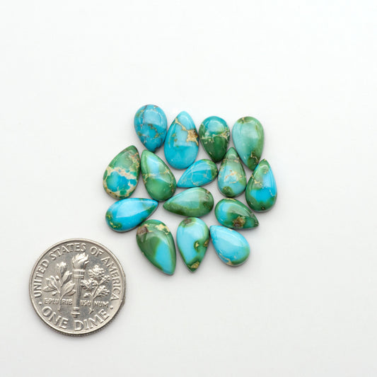 Sonoran Mountain Turquoise showcases a stunning blend of blue and green hues and natural patterns that make it a must-have for any jewelry collection