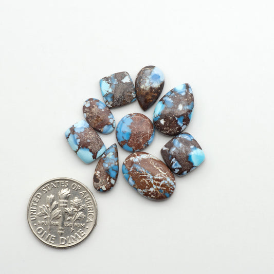 Discover the beauty of Natural Golden Hills Turquoise—prized for its icy blue tones, golden matrix, and exceptional quality. Ideal for artisan jewelry designs.