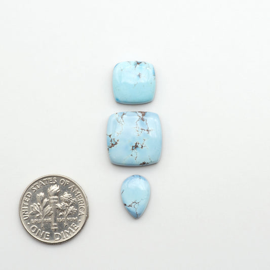 Discover the beauty of Natural Golden Hills Turquoise—prized for its icy blue tones, golden matrix, and exceptional quality. Ideal for artisan jewelry designs.