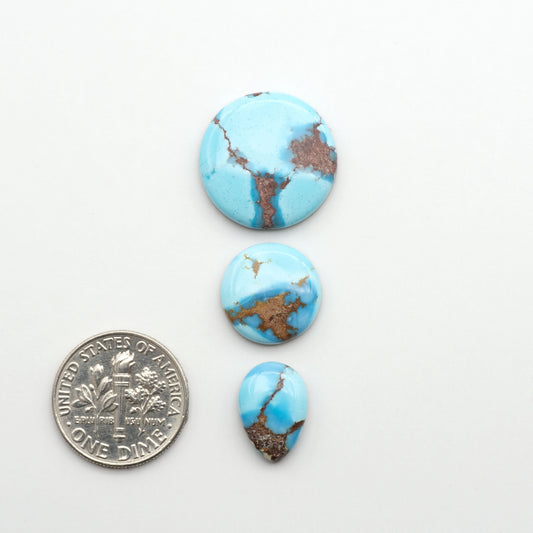 Discover the beauty of Natural Golden Hills Turquoise—prized for its icy blue tones, golden matrix, and exceptional quality. Ideal for artisan jewelry designs.