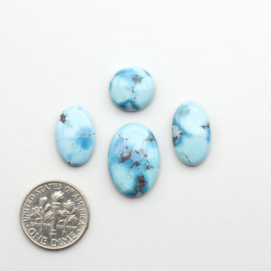 Discover the beauty of Natural Golden Hills Turquoise—prized for its icy blue tones, golden matrix, and exceptional quality. Ideal for artisan jewelry designs.