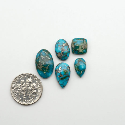 Sonoran Mountain Turquoise showcases a stunning blend of blue and green hues and natural patterns that make it a must-have for any jewelry collection.