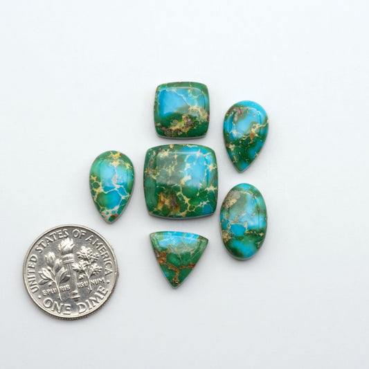 Sonoran Mountain Turquoise showcases a stunning blend of blue and green hues and natural patterns that make it a must-have for any jewelry collection.
