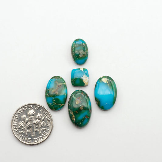 Sonoran Mountain Turquoise showcases a stunning blend of blue and green hues and natural patterns that make it a must-have for any jewelry collection.