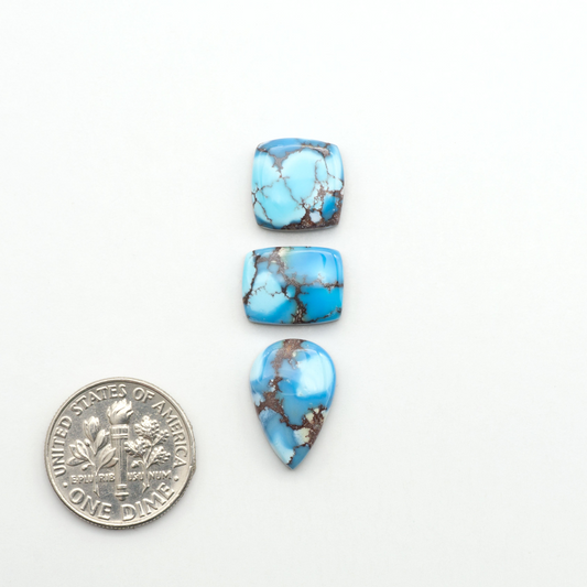 Discover the beauty of Natural Golden Hills Turquoise—prized for its icy blue tones, golden matrix, and exceptional quality. Ideal for artisan jewelry designs.