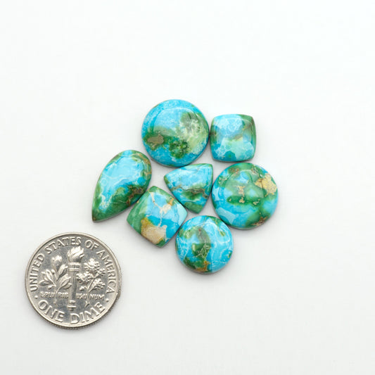 Sonoran Mountain Turquoise showcases a stunning blend of blue and green hues and natural patterns that make it a must-have for any jewelry collection.
