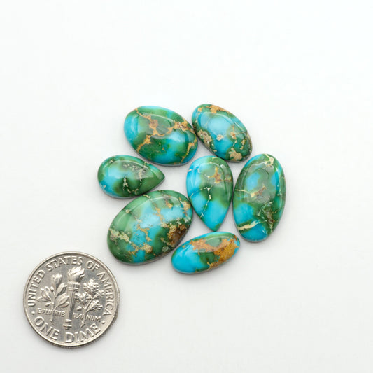 Sonoran Mountain Turquoise showcases a stunning blend of blue and green hues and natural patterns that make it a must-have for any jewelry collection.