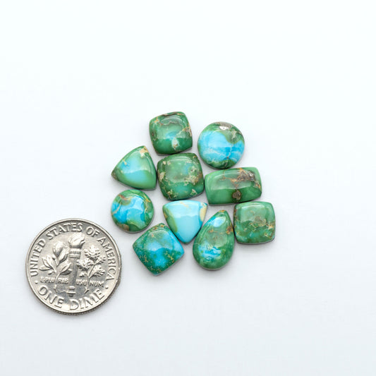 Sonoran Mountain Turquoise showcases a stunning blend of blue and green hues and natural patterns that make it a must-have for any jewelry collection