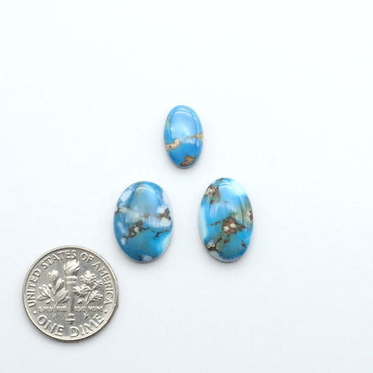 Discover the beauty of Natural Golden Hills Turquoise—prized for its icy blue tones, golden matrix, and exceptional quality. Ideal for artisan jewelry designs.
