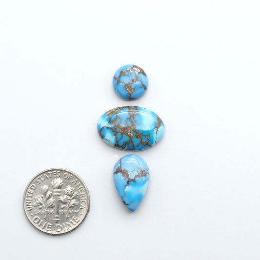 Discover the beauty of Natural Golden Hills Turquoise—prized for its icy blue tones, golden matrix, and exceptional quality. Ideal for artisan jewelry designs.