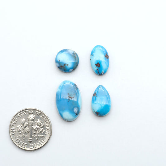Discover the beauty of Natural Golden Hills Turquoise—prized for its icy blue tones, golden matrix, and exceptional quality. Ideal for artisan jewelry designs.