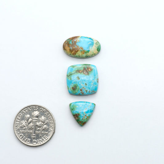 Sonoran Mountain Turquoise showcases a stunning blend of blue and green hues and natural patterns that make it a must-have for any jewelry collection.