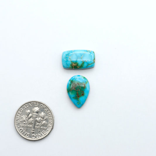 Sonoran Mountain Turquoise showcases a stunning blend of blue and green hues and natural patterns that make it a must-have for any jewelry collection.