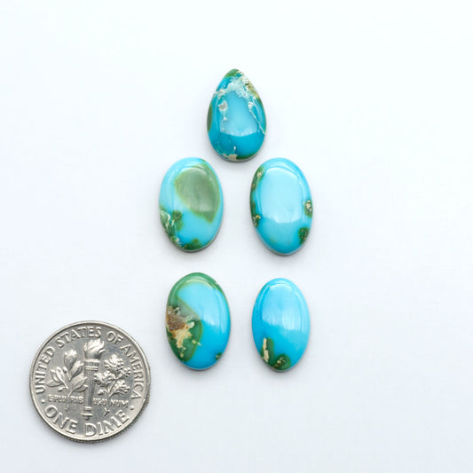 Sonoran Mountain Turquoise showcases a stunning blend of blue and green hues and natural patterns that make it a must-have for any jewelry collection.