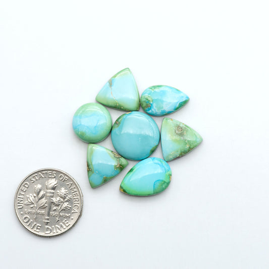 Sonoran Mountain Turquoise showcases a stunning blend of blue and green hues and natural patterns that make it a must-have for any jewelry collection.