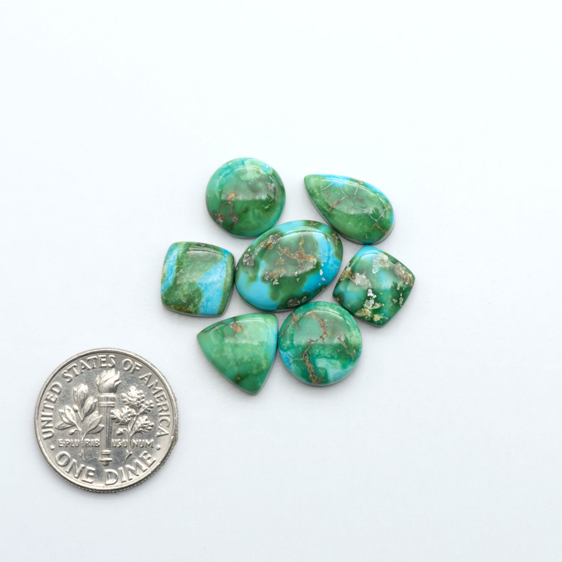 Sonoran Mountain Turquoise showcases a stunning blend of blue and green hues and natural patterns that make it a must-have for any jewelry collection.