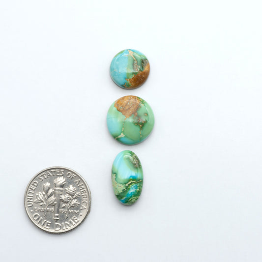 Sonoran Mountain Turquoise showcases a stunning blend of blue and green hues and natural patterns that make it a must-have for any jewelry collection.