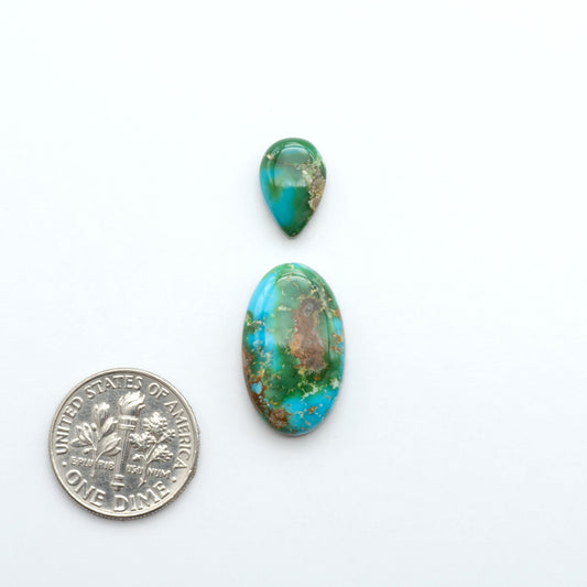 Sonoran Mountain Turquoise showcases a stunning blend of blue and green hues and natural patterns that make it a must-have for any jewelry collection.
