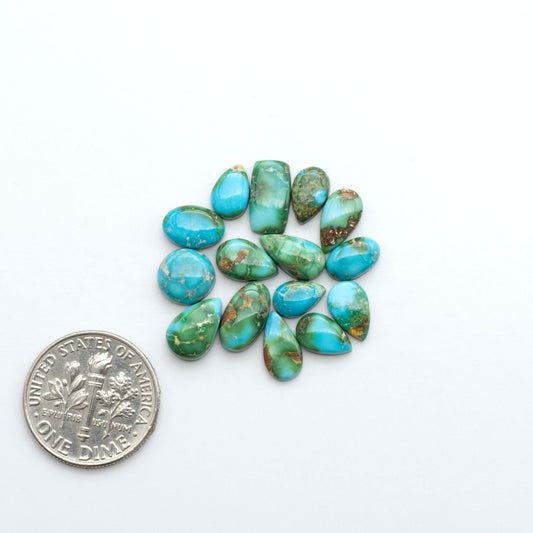 Sonoran Mountain Turquoise showcases a stunning blend of blue and green hues and natural patterns that make it a must-have for any jewelry collection.