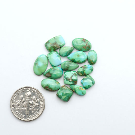 Sonoran Mountain Turquoise showcases a stunning blend of blue and green hues and natural patterns that make it a must-have for any jewelry collection.