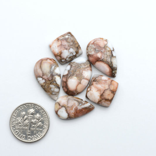 Wild Horse Cabochon are a magnificent addition to any collection. Natural magnesite stones feature a design that will add beauty to any jewelry design.