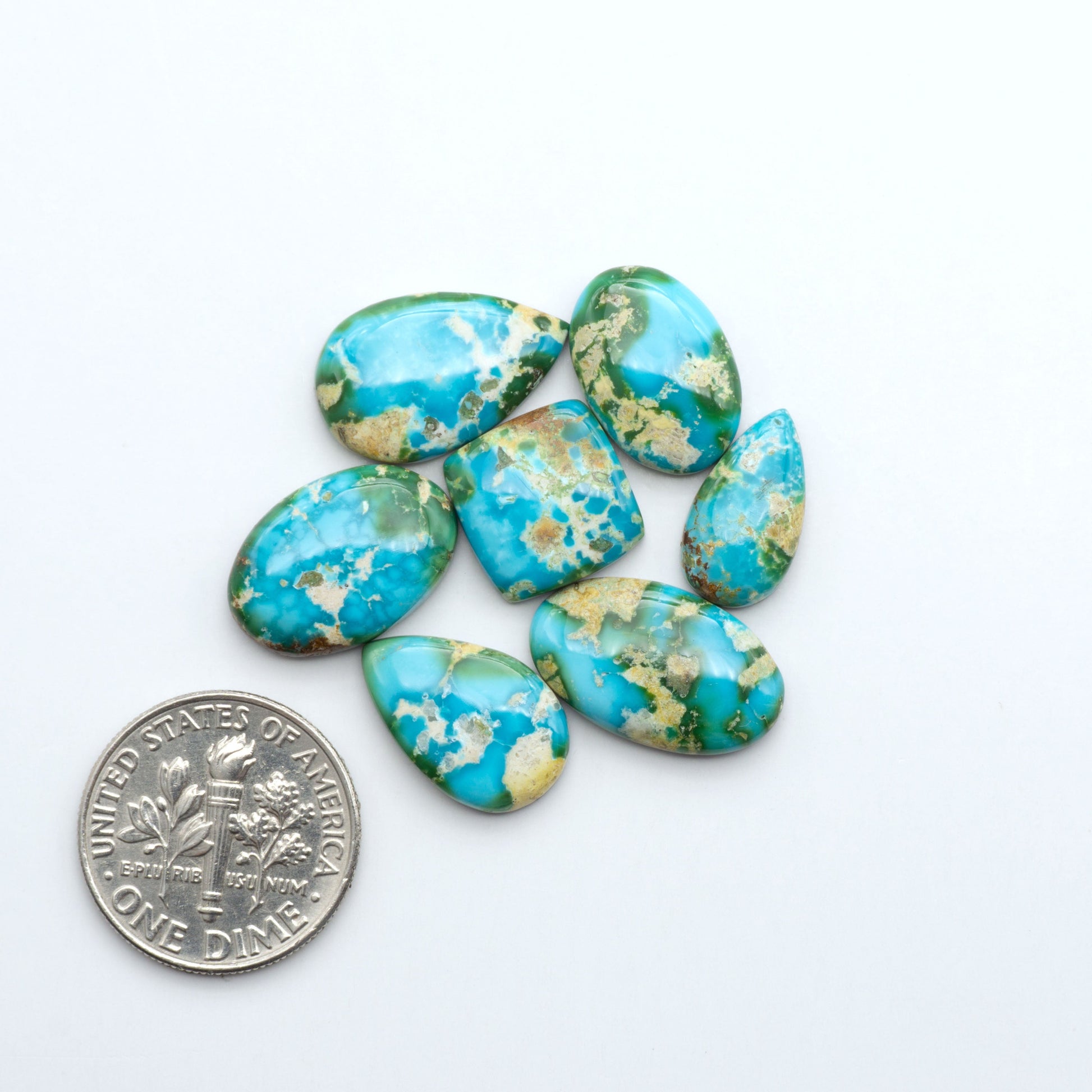 Sonoran Mountain Turquoise showcases a stunning blend of blue and green hues and natural patterns that make it a must-have for any jewelry collection.