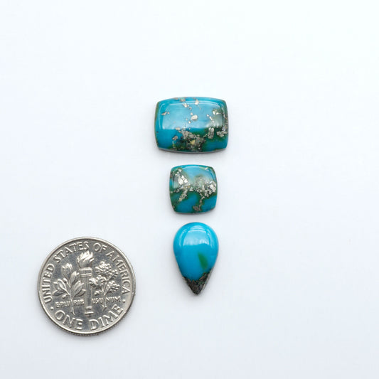 Sonoran Mountain Turquoise showcases a stunning blend of blue and green hues and natural patterns that make it a must-have for any jewelry collection.