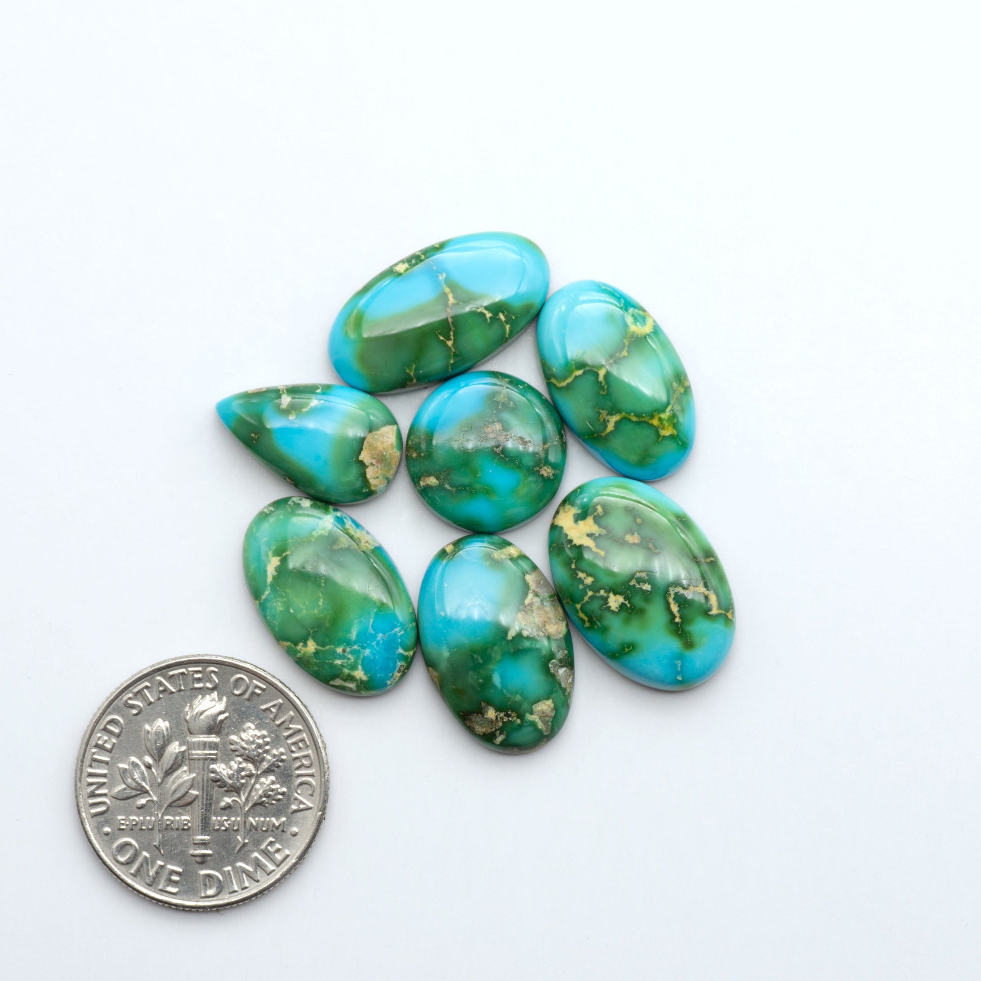 Sonoran Mountain Turquoise showcases a stunning blend of blue and green hues and natural patterns that make it a must-have for any jewelry collection.